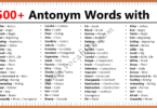 500+ Opposite Words in English with PDF