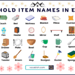 50+ Daily Used Household Item Names in English
