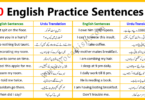 70 English Practice Sentences with Urdu Translation