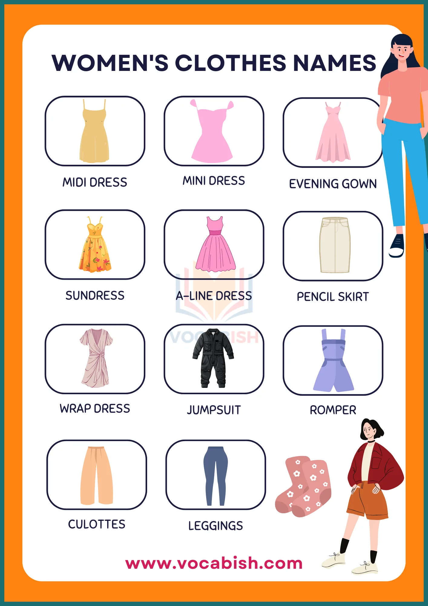 100+ Womens Clothes Names with Pictures