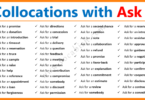 Collocations With Ask in English