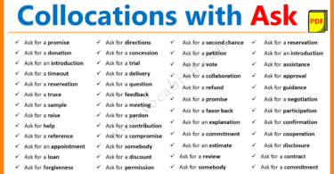 Collocations With Ask in English