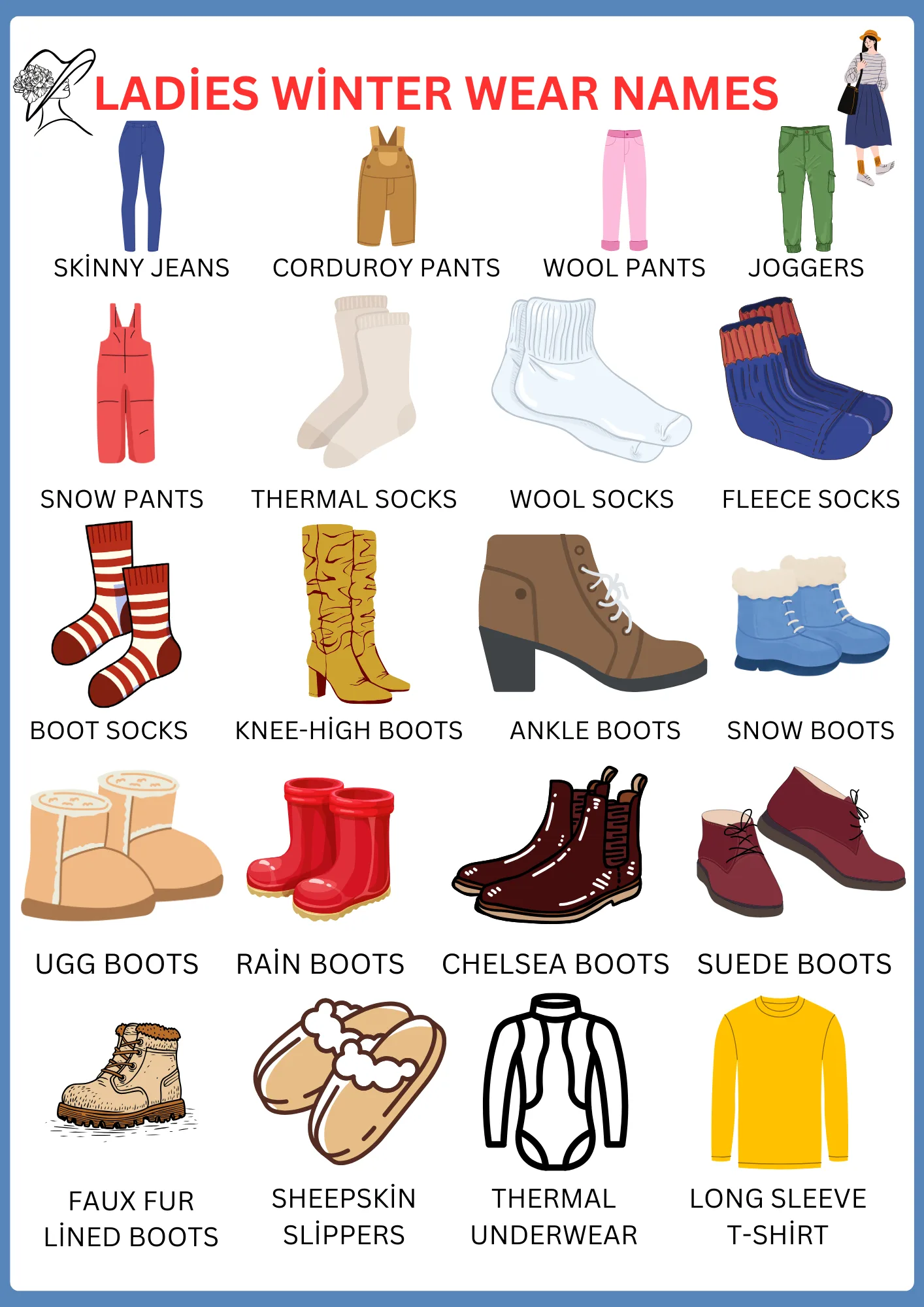 69 Ladies Winter Wear Names with Pictures