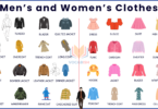 Men's and Women's Clothes Name with Pictures