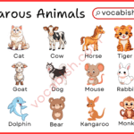 30+ viviparous animals for kids and students with pictures to learn about animal biology.