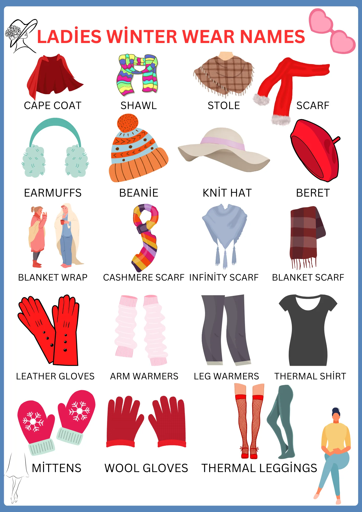 69 Ladies Winter Wear Names with Pictures