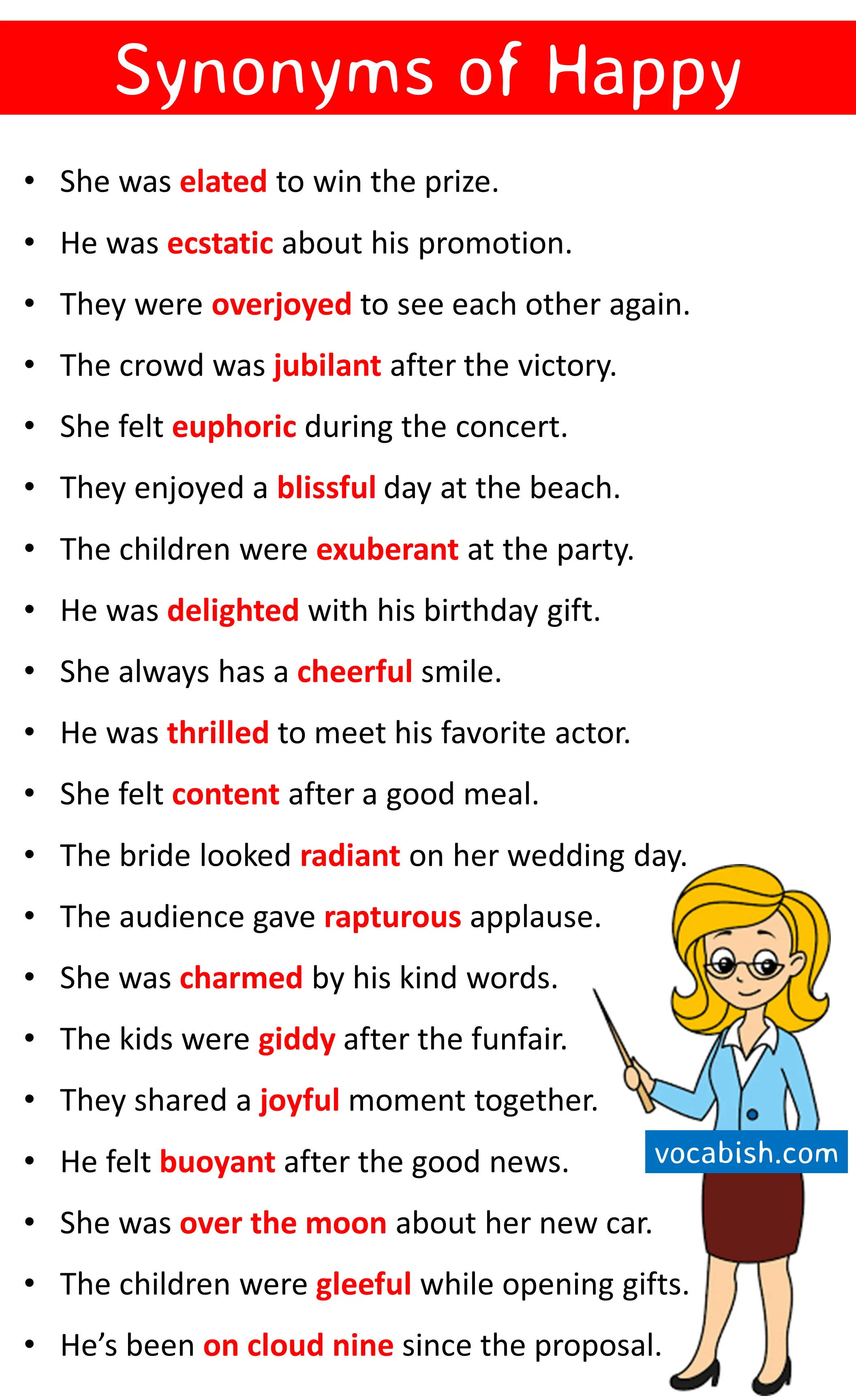 Another Word for Extremely Happy | Synonyms for Happy