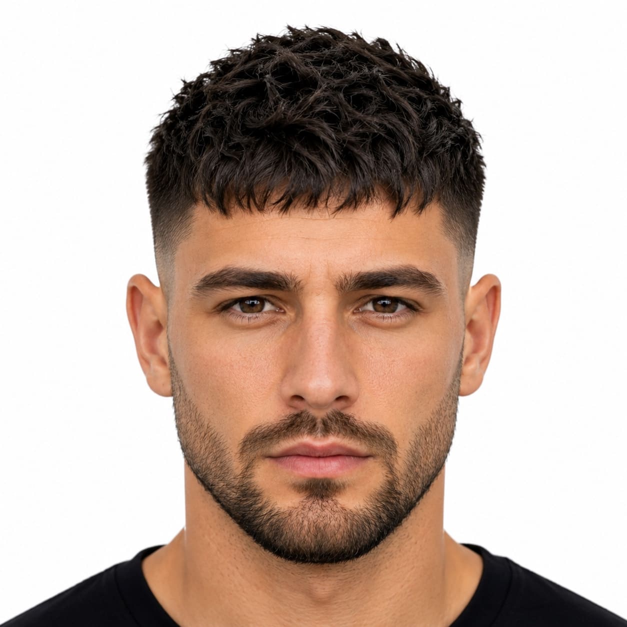 Textured crop with faded beard