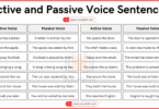 110 Active and Passive Voice Examples Sentences in English with PDF