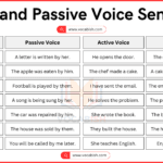 110 Active and Passive Voice Examples Sentences in English with PDF