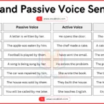110 Active and Passive Voice Examples Sentences in English with PDF