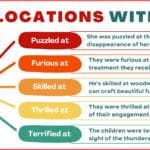 A friendly and clear list of common "at" expressions like "at home," "at last," and "at the moment" with easy examples.