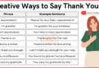 Creative Ways to Say Thank You with Examples