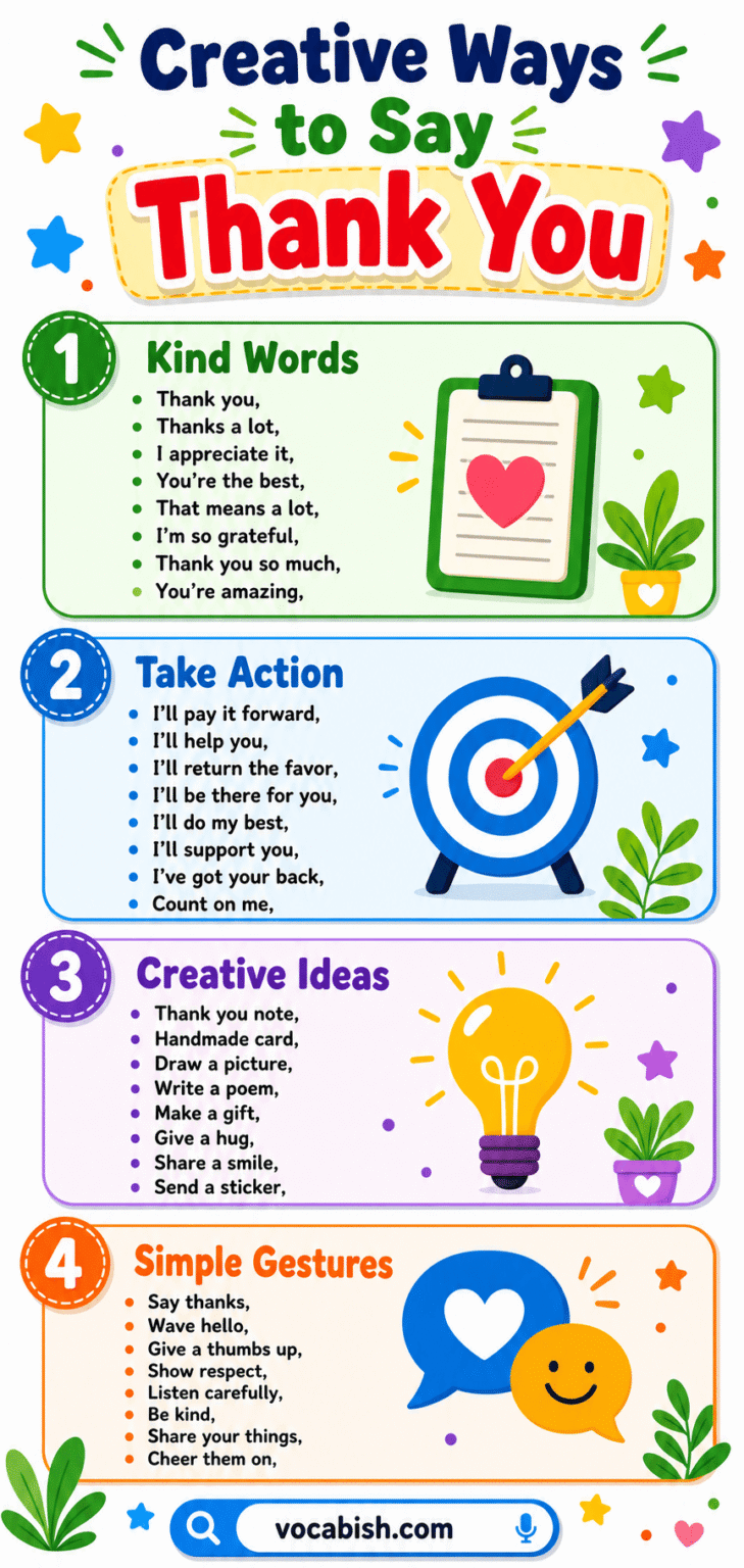90+ Creative Ways to Say Thank You with Examples | Vocabish