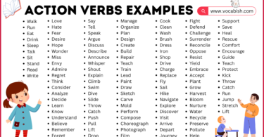 200+ Action Verbs List in English