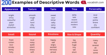 1000+ Descriptive Words in English with Meanings and Examples