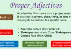 Proper Adjectives in English