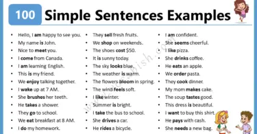 100 Simple Sentences for Everyday Conversations