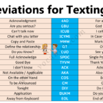 100 Abbreviations for Texting with Meanings