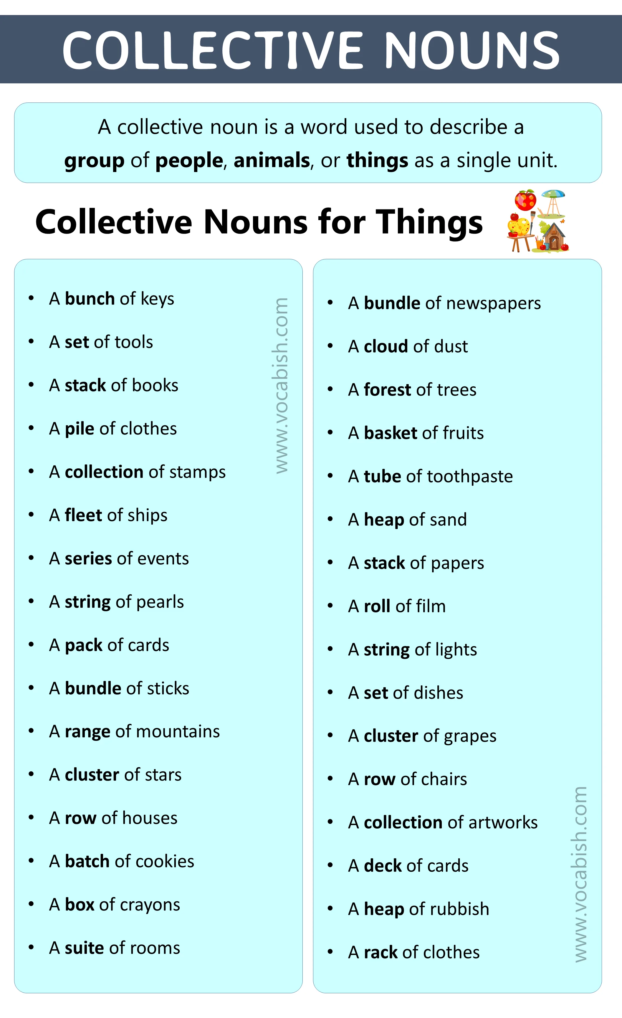 Collective Nouns for Things Examples
