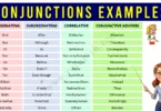 A to Z List of Conjunction Words in English