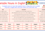 Countable Nouns in English with Examples