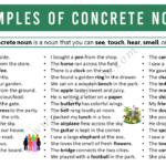 50 Example Sentences of Concrete Nouns