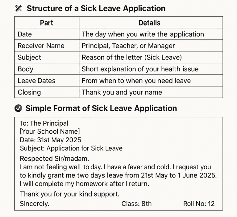Application for Sick Leave – Easy Guide for Students