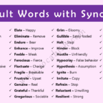 Difficult Words with Synonyms in English