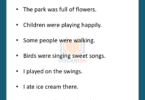 10 Lines About A Day at the Park