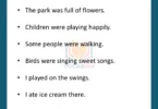 10 Lines About A Day at the Park