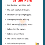 10 Lines About A Day at the Park