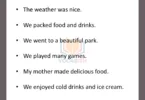 10 Lines about A Picnic with Family