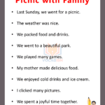 10 Lines about A Picnic with Family