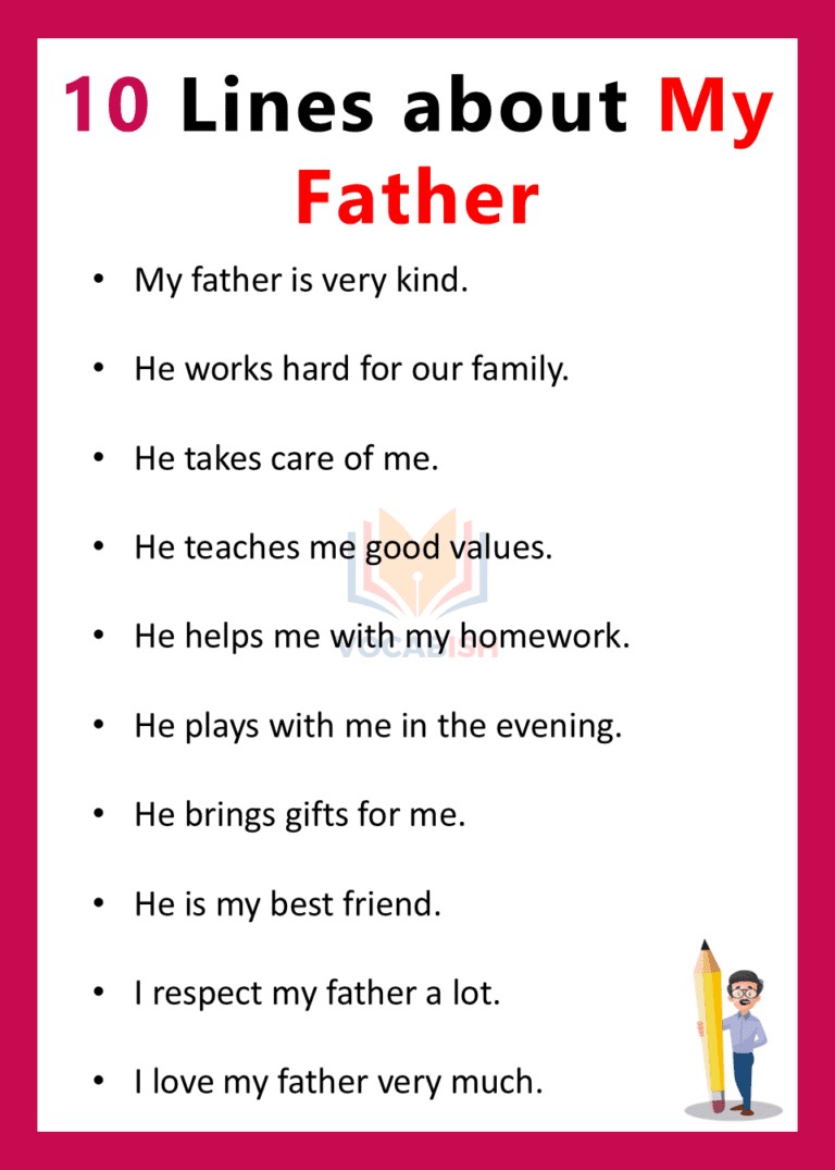 10 Lines About My Father
