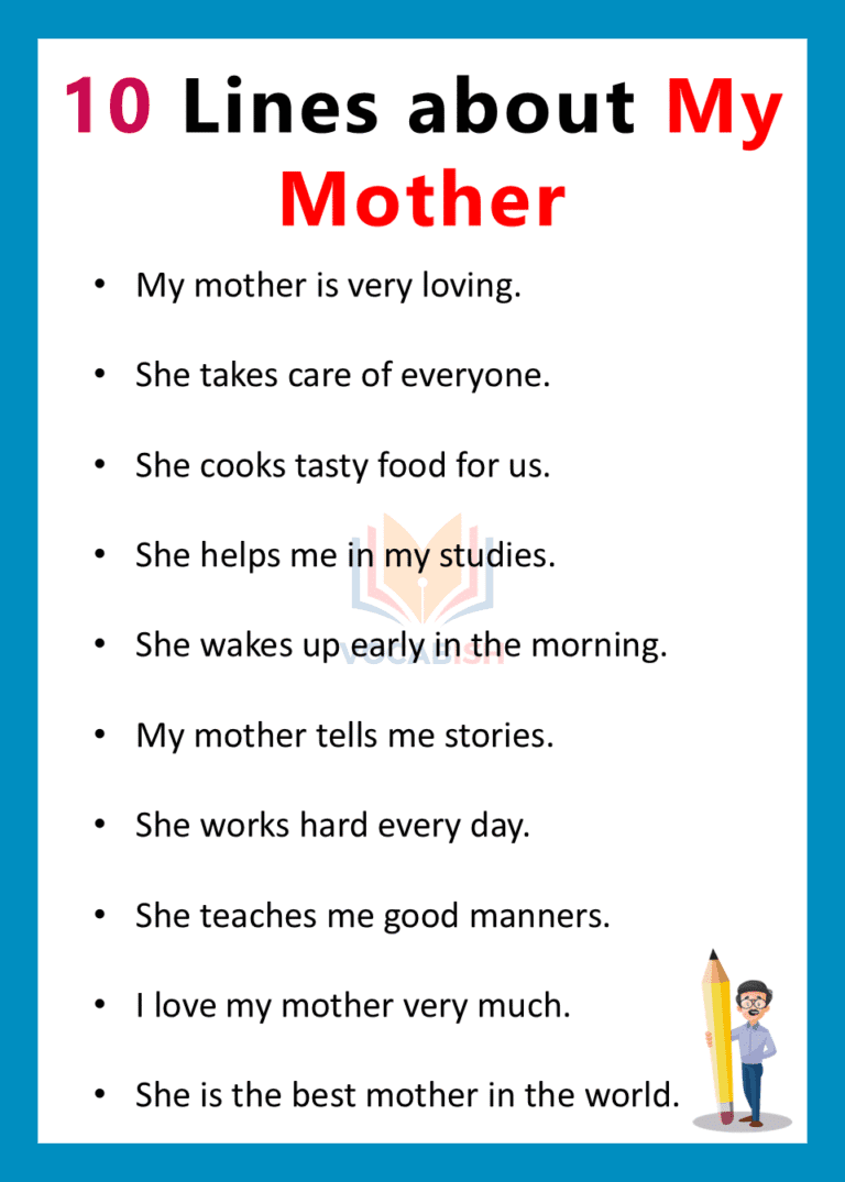 10 Lines about My Mother