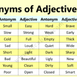 List of 100 Antonyms for Common Adjectives