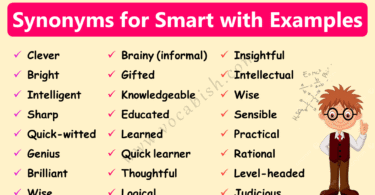 Common Synonyms for Smart with Sentences