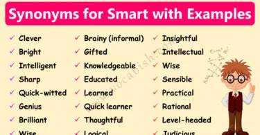 Common Synonyms for Smart with Sentences