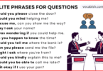 Polite Phrases for Asking Questions in English