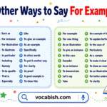 Alternatives to For Example