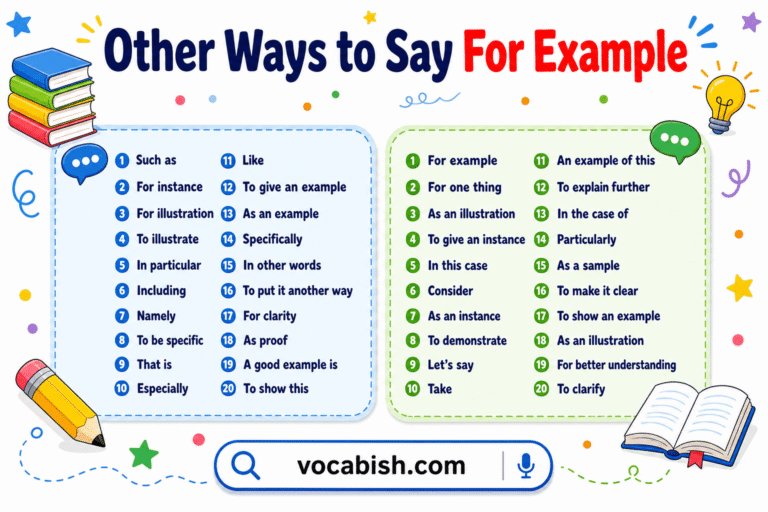 Alternatives to For Example