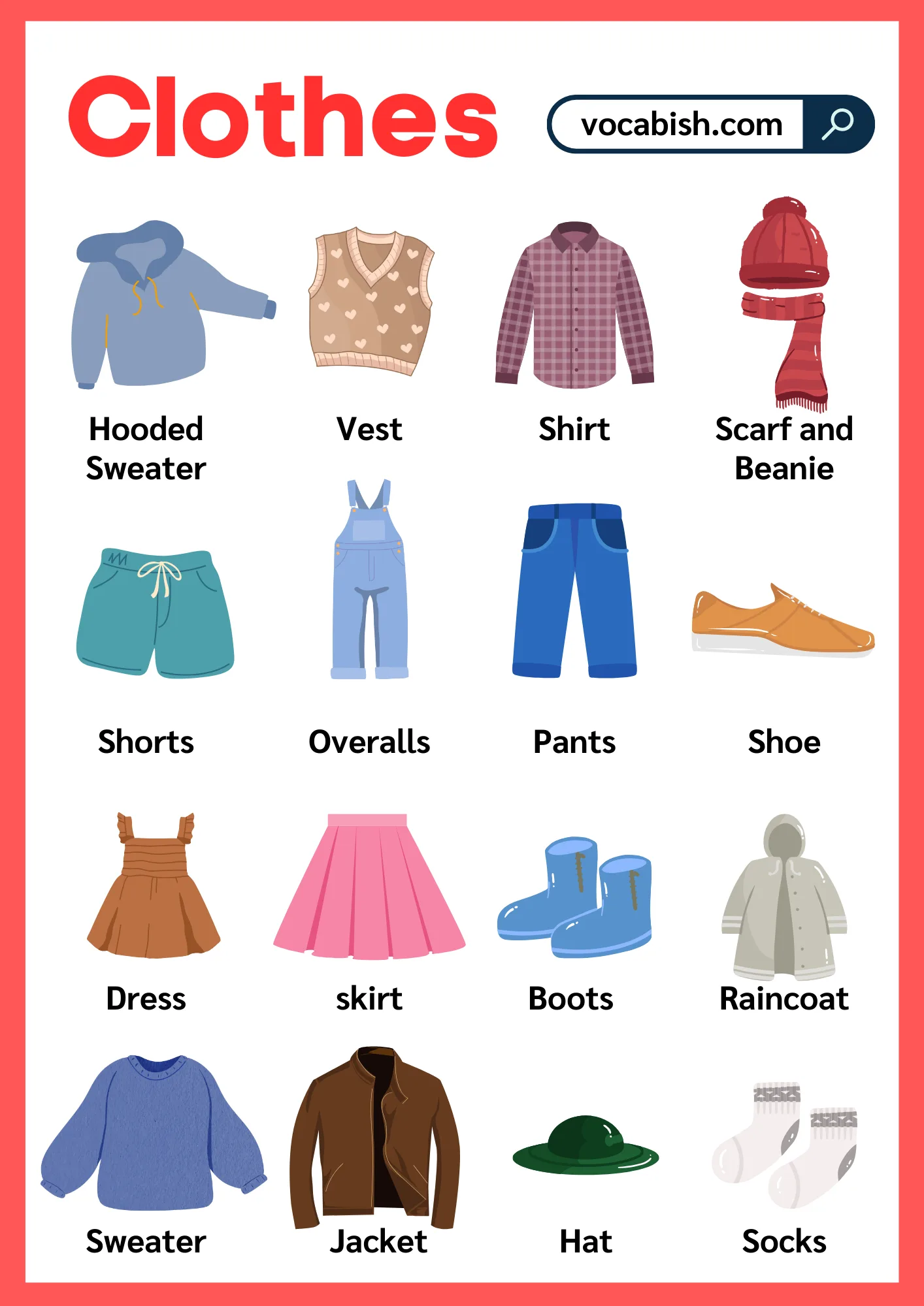 Clothes and Fashion Vocabulary in English