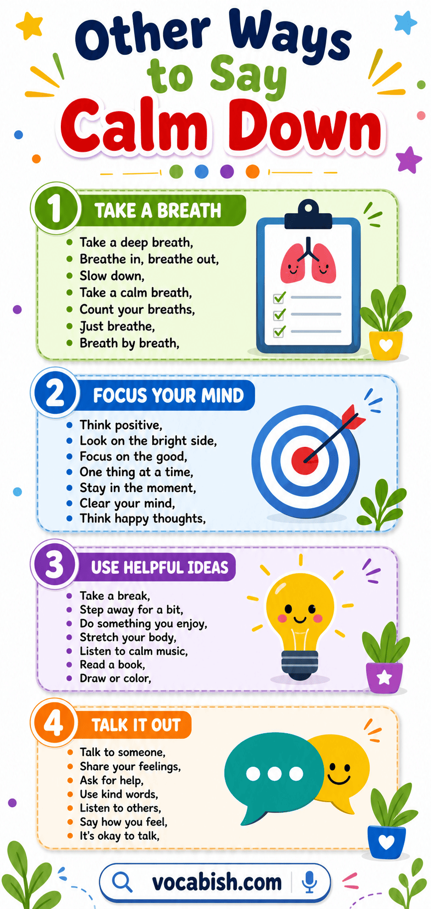 Other Ways to Say Calm Down in English