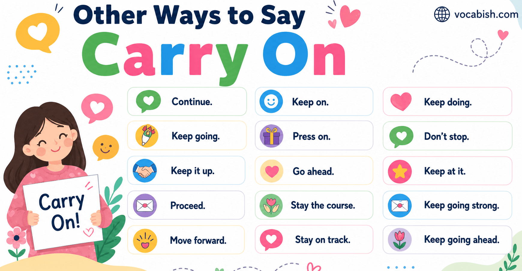 Other Ways to Say Carry On in English