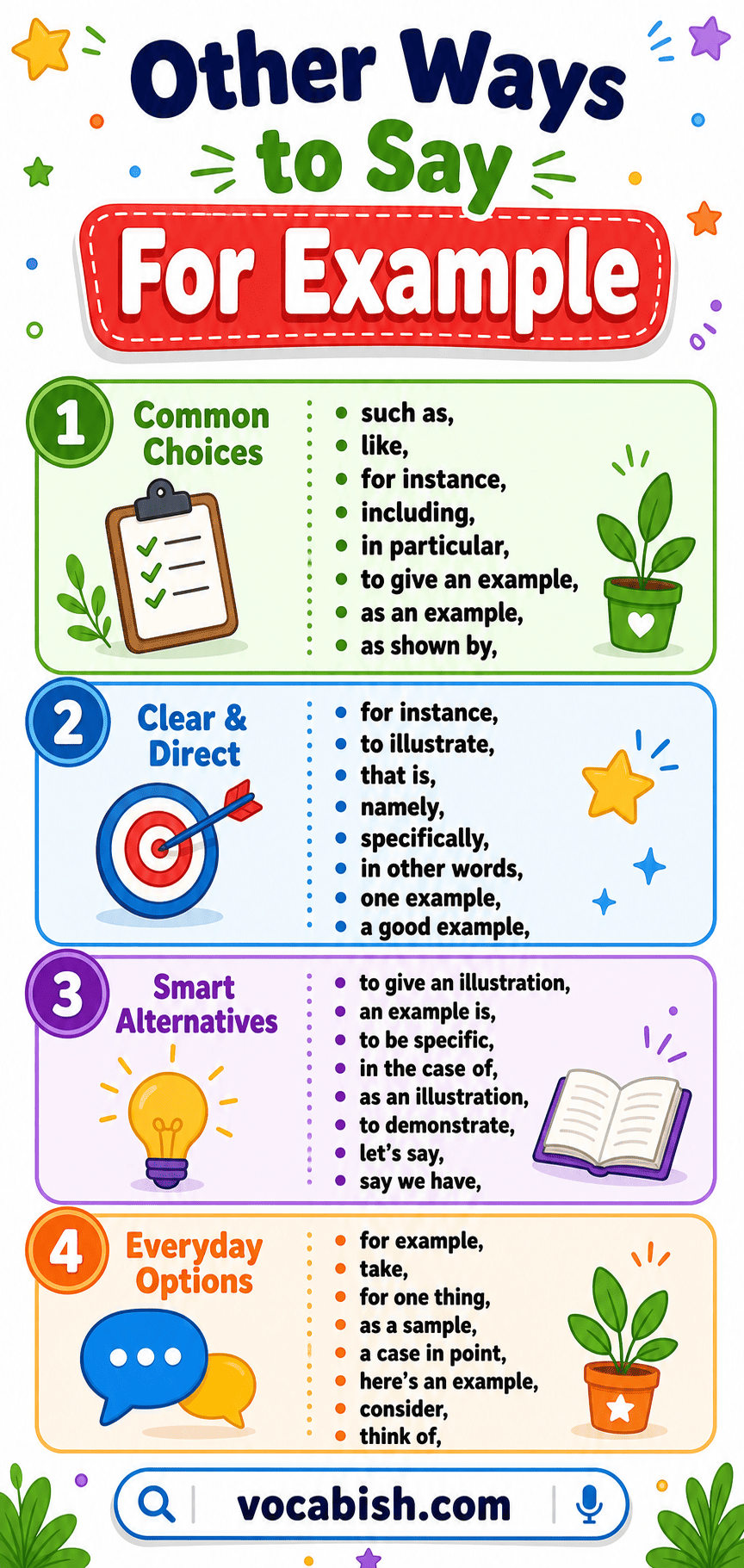 Other Ways to Say For Example in English