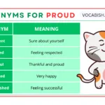 Synonym for Proud in English with Examples