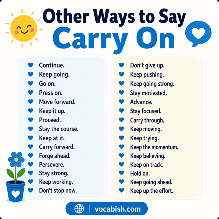 Other Ways to Say Carry On with Meanings and Examples | Vocabish