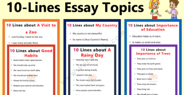 10 Lines Essay Topics for Kids | 6 Different 10 Lines Essay