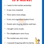 10 Lines about A Visit to a Market